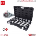 Bộ khẩu tuýp tay vặn 3/4 inch 21 chi tiết 12 cạnh 911.0722 KS Tools