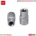 Đầu khẩu hoa thị torx 3/8 inch 911.43 Series KS Tools