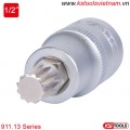 Khẩu bit socket 1/2 inch đầu răng cưa KS Tools 911.13 Series