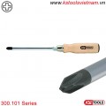 Tô vít 4 cạnh PH1-PH4 chuôi gỗ 300.101 series KS Tools