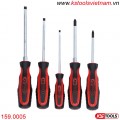 Bộ tô vít 5 chi tiết đầu 2 cạnh 4 cạnh 159.0005 KS Tools