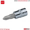 Khẩu bit socket đầu vít 4 cạnh PH 1/2 inch KS Tools 918.16 Series