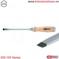 Tô vít đóng chuôi gỗ đầu dẹt 300.105 series KS Tools