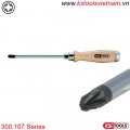 Tô vít đóng chuôi gỗ đầu PZ 300.107 series KS Tools