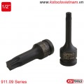 Khẩu bit socket đầu vit hoa thị 1/2 inch 911.09 Series KS Tools dáng dài