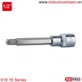 Khẩu bit socket đầu lục giác dài 1/2 inch KS Tools 918.16 Series 4-19mm