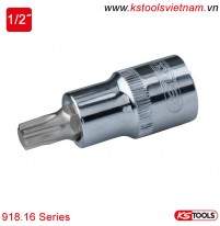 Khẩu bit socket đầu hoa thị Torx 1/2 inch KS Tools 918.16 Series T10-T70