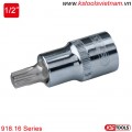 Khẩu bit socket đầu hoa thị Torx 1/2 inch KS Tools 918.16 Series T10-T70