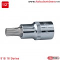 Khẩu bit socket 1/2inch đầu răng cưa KS Tools 918.16 Series M4-M18