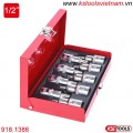 Bộ khẩu bit socket đầu hoa thị Torx 1/2 inch TB20-TB60 KS Tools 918.1386