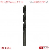 Mũi khoan cho thiết bị đục lỗ lắp cảm ứng đỗ xe Ø 10 mm 140.2554 KS Tools