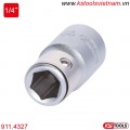 Đầu bit adaptor socket 1/4 inch 911.4327 có ring kẹp KS Tools