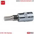 Khẩu bit socket 1/4 inch đầu răng cưa (XZN) KS Tools 918.144 Series M4-M10