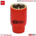 Đầu khẩu socket 3/4 inch cách điện 1000V VDE 117.39 series KSTools
