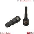 Impact bit socket đen 1/2 inch đầu lục giác dài KS Tools 911.09 Series