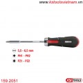 Bộ tua vít rachet đầu chụp bit 1/4 inch 159.2051 KS Tools