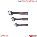 Bộ mỏ lết 3 chiếc tay nắm nhựa tổng hợp KS Tools 577.0199