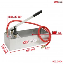 Bơm thử áp Test áp lực nước 20 bar dung tích 12 lít 902.2004