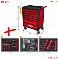 RACINGline tủ đồ nghề 215 chi tiết KS Tools 826.7215 chuyên dùng cho garage