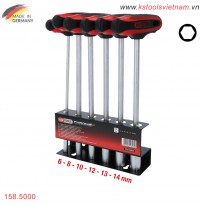 Bộ tay vặn chữ T đầu tuýp 6 cạnh size 6-14 mm 158.5000 KS Tools