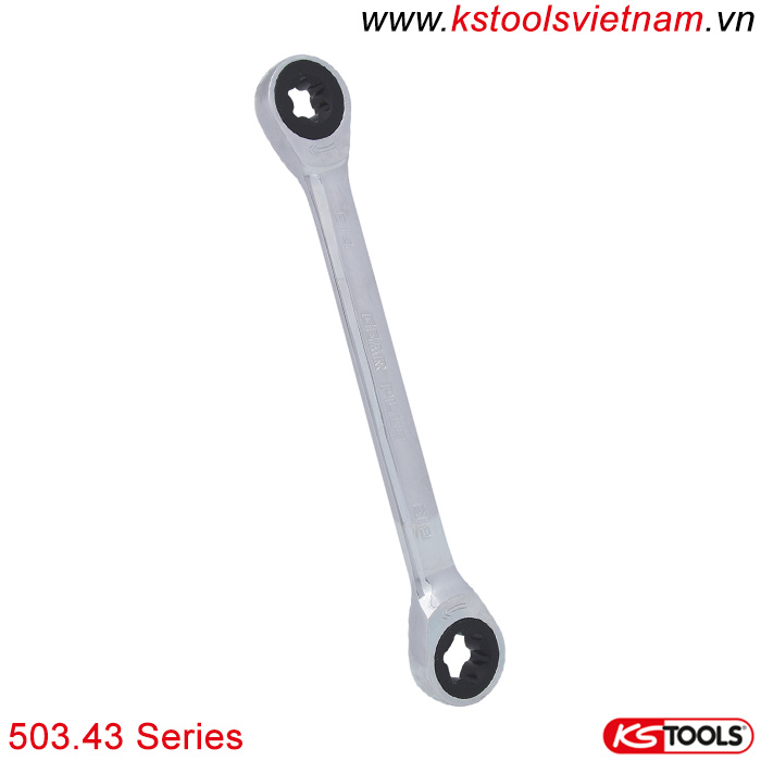 cờ lê hoa thị 2 đầu tròng lật đảo chiều 503.43 series ks tools