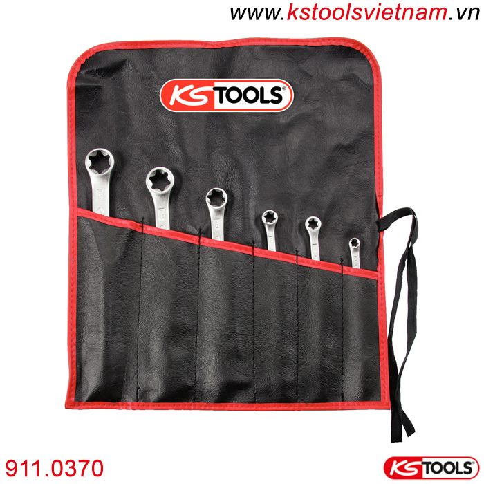 bộ cờ lê hoa thị 2 đầu tròng 911.0370 KS Tools