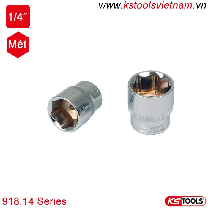 đầu tuýp chrome plus 1/4 inch 918.14 series ks tools