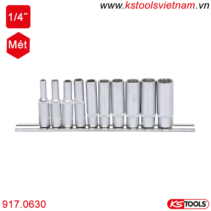 bộ đầu tuýp 1/4 inch 12 point 917.0630 ks tools