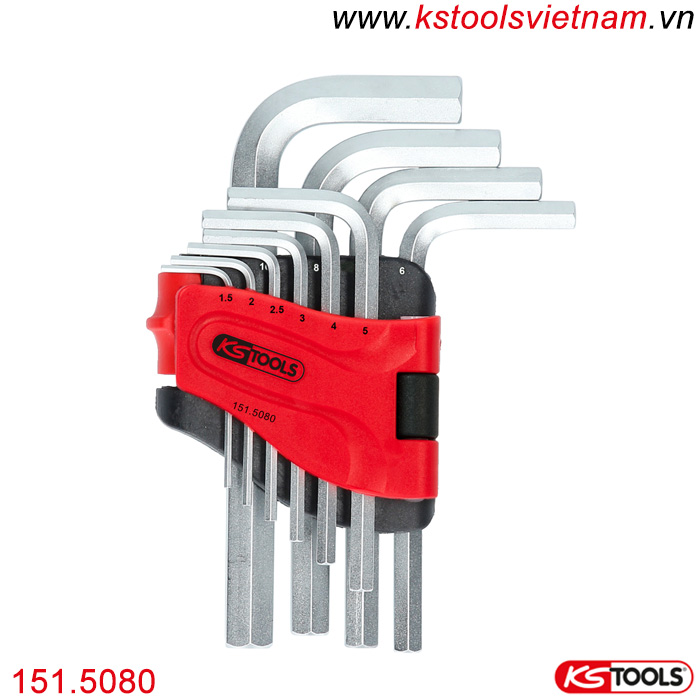 Bộ chìa lục giác 10 chi tiết 151.5080 KS Tools