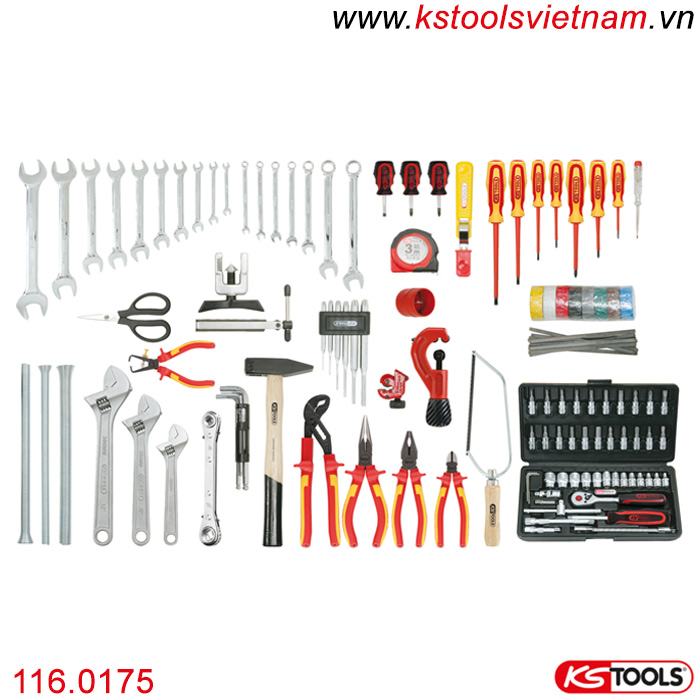 bộ dụng cụ nghề điện lạnh ks tools 116.0175