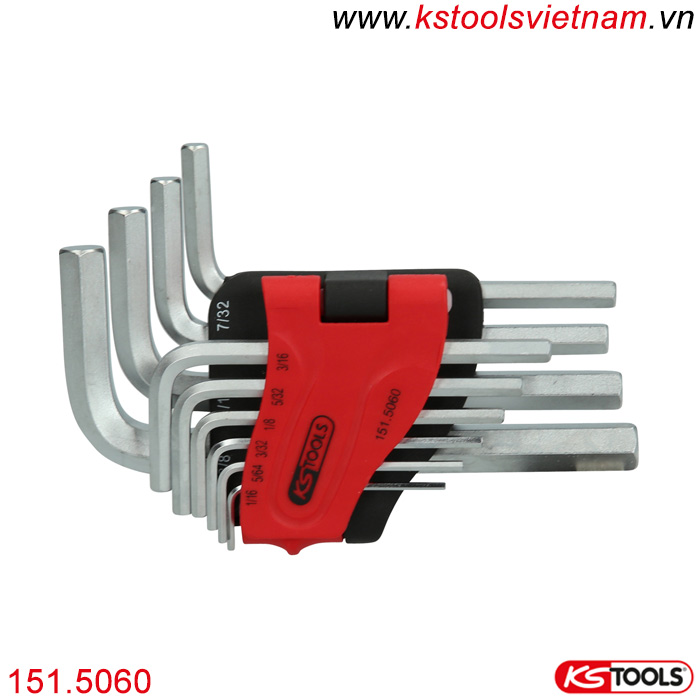 Bộ chìa lục giác loại ngắn 10 chi tiết 151.5060 Ks Tools