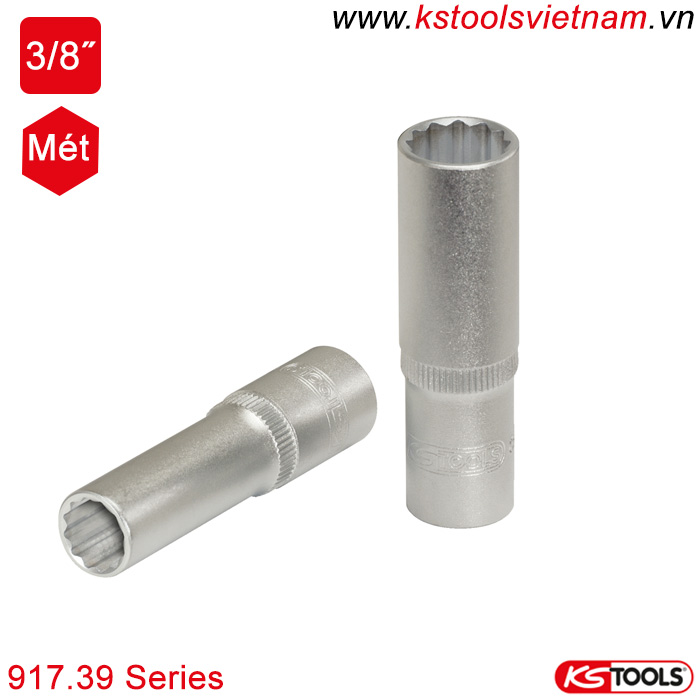 đầu tuýp dài 12 point 3/8 inch ks tools 917.3 series