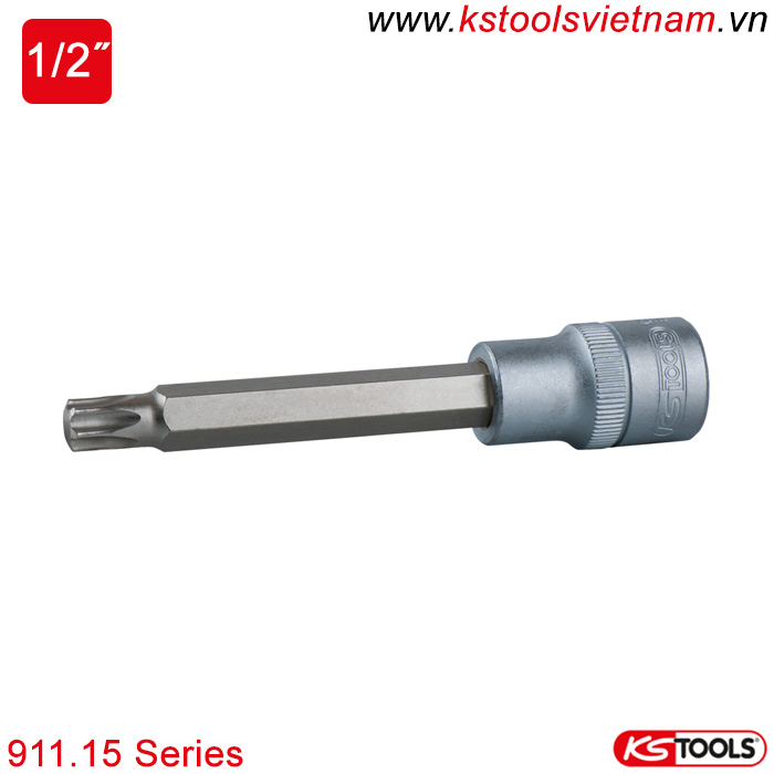 Khẩu bit socket 1/2inch đầu hoa thị KS Tools 911.15 Series M5-M14