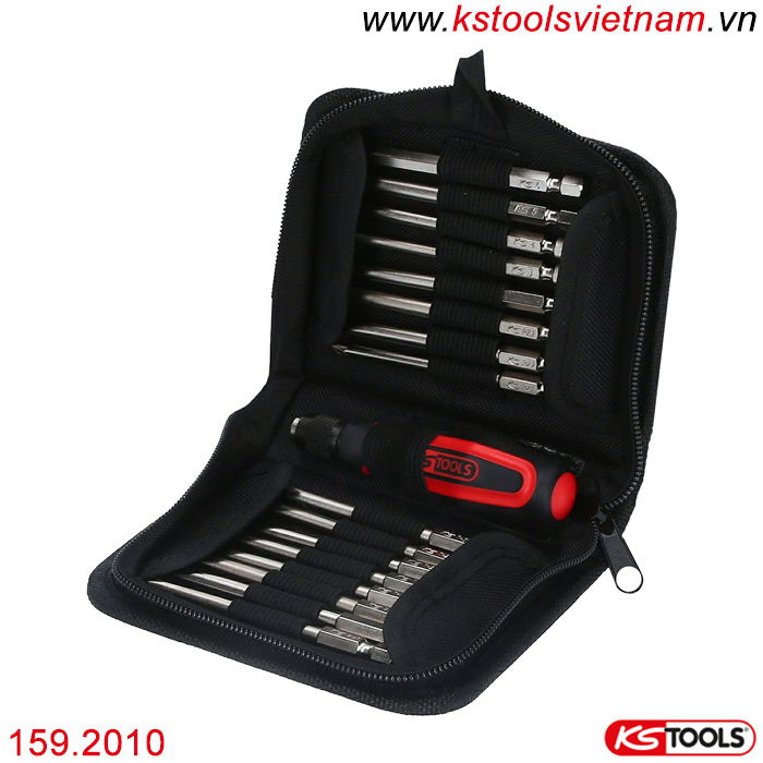 Bộ tô vít đầu rời 17 chi tiết 159.2010 KS Tools