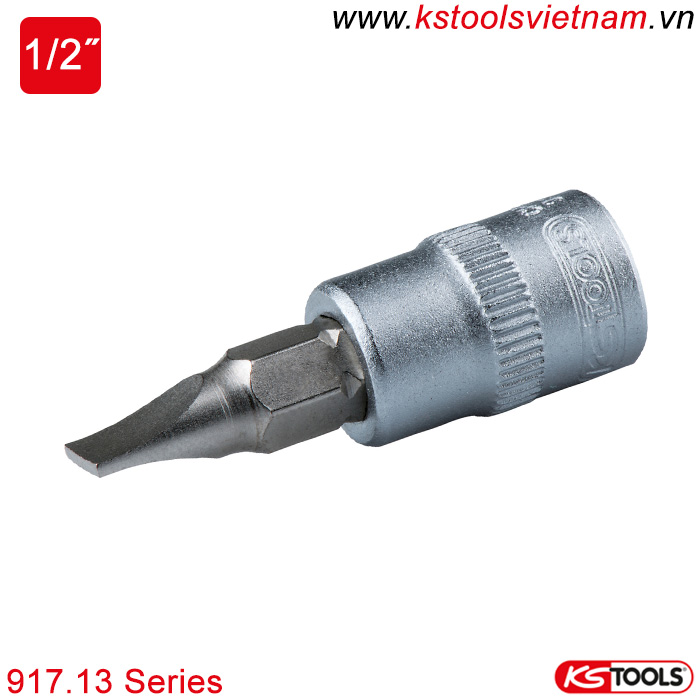 Khẩu bit socket đầu vít 2 cạnh 1/2 inch KS Tools 917.13 Series 6.5-18mm