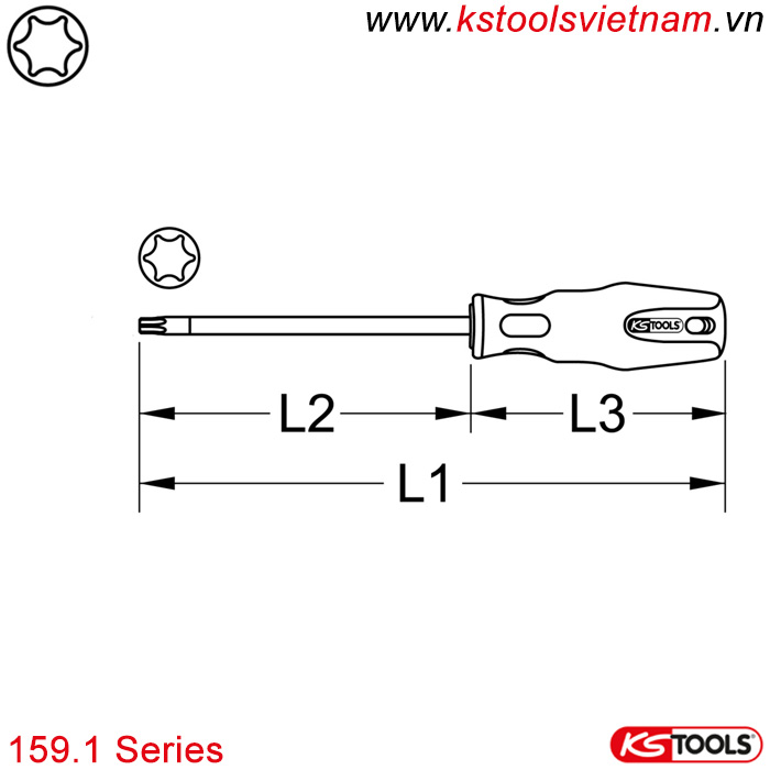 Tô vít đầu Torx 159.1 series KS Tools