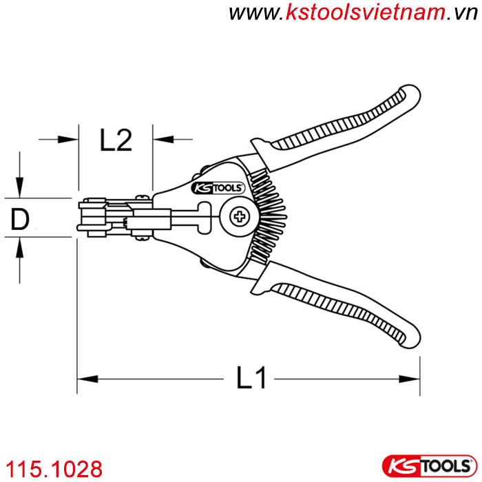 kìm tuốt dây tự động 115.1028 KS Tools