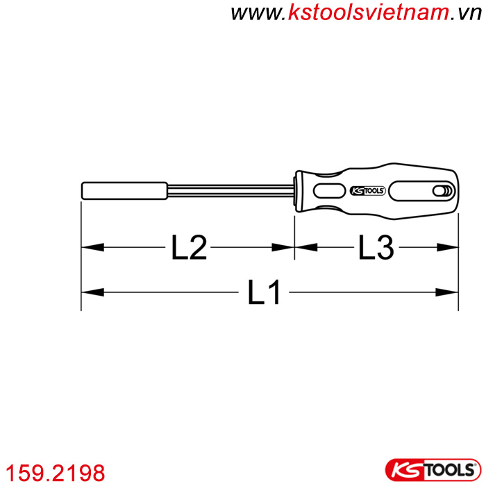 Tô vít đầu bit 1/4 inch 159.2198 KS Tools