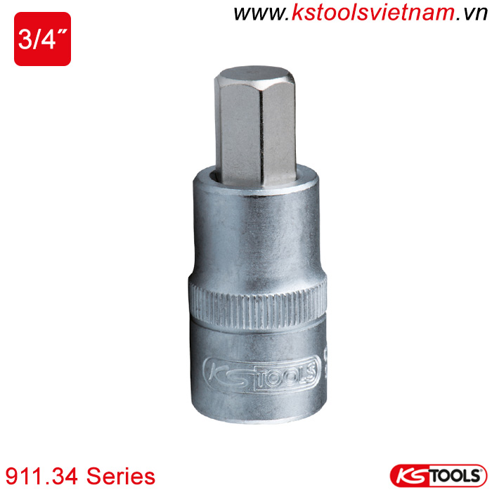 Đầu bit socket lục giác 3/4 inch 911.34 Series KS Tools