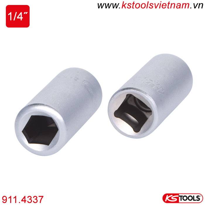 Đầu chuyển đổi bit adaptor socket 1/4 inch 911.4337 KS Tools