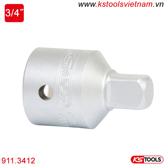 Adaptor chuyển đầu vuông 911.3412 KS Tools