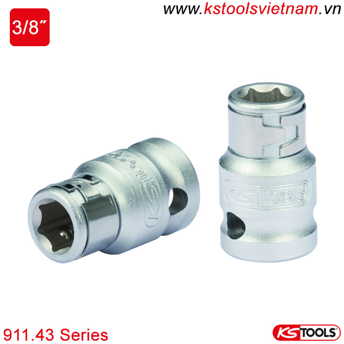 Đầu bit adaptor socket 3/8 inch 911.43 series KS Tools