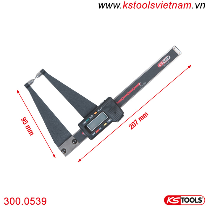 Thước cặp điện tử 0-100mm 300.0539 KS Tools