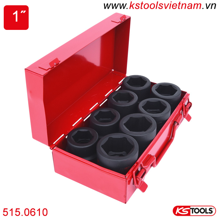 bộ khẩu socket đen cho súng siết 1inch 515.0610 ks tools