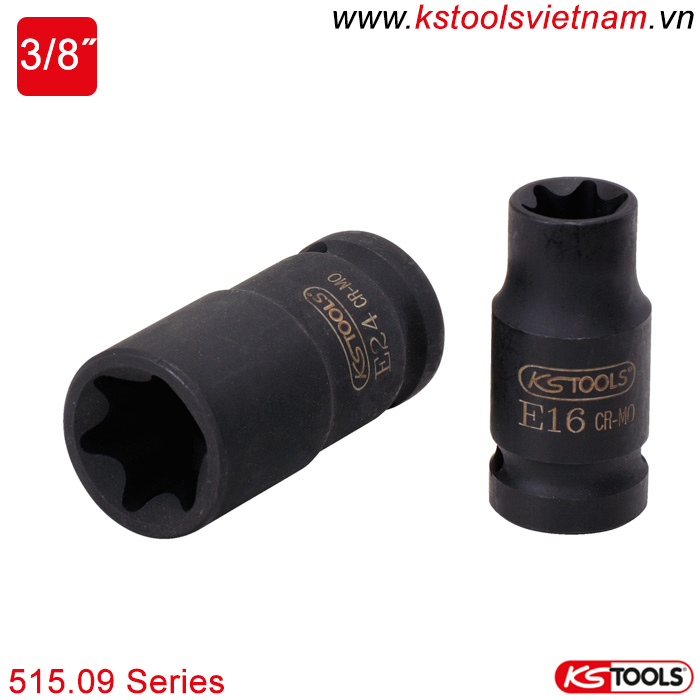 Đầu khẩu ngắn hoa thị đầu 3/8 inch 515.09 Series