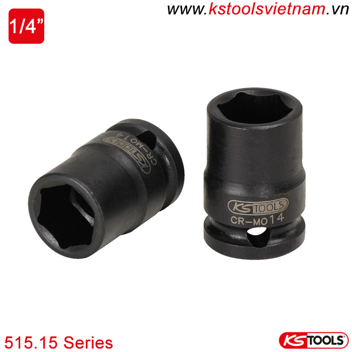 đầu khẩu socket 1/4 inch 6 point 515.15 Series KS Tools