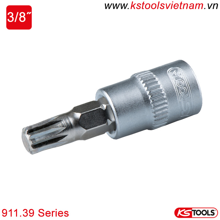 Khẩu bit socket đầu răng cưa KS Tools 911.39 Series