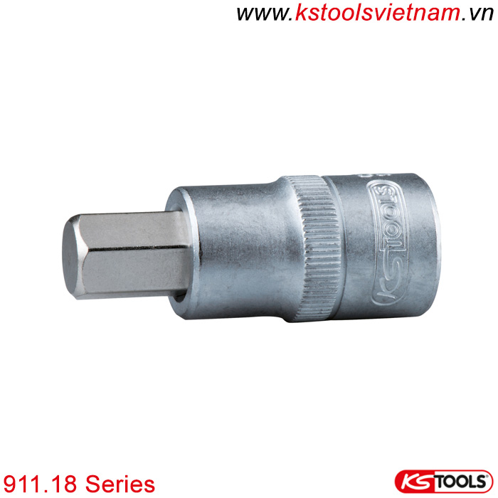 Khẩu bit socket đầu lục giác 1 inch KS Tools 911.18 Series 14mm-27mm