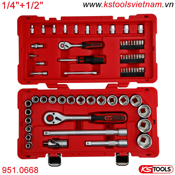 Bộ tuýp socket đa năng 68 món 951.0668 KS Tools