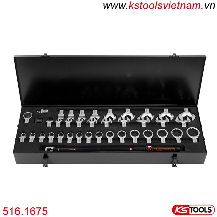 Bộ cờ lê đầu rời ổ kết nối chữ nhật 9x12mm, 60-320Nm 516.1675 KS Tools